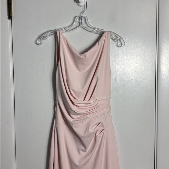 NWT Popilush Shapewear Boatneck Draped Sculpting Maxi Dress Baby Pink Size Small - Picture 3 of 11